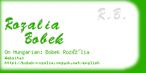 rozalia bobek business card